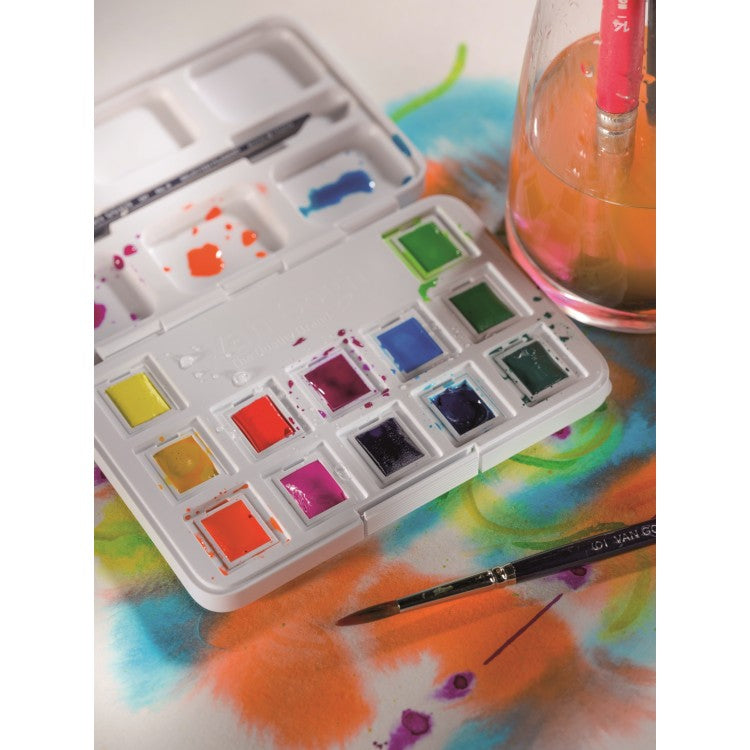 Pocketbox Vibrant Colours 12 napjes Aquarel verf Van Gogh Set