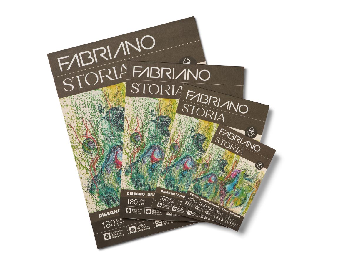 Fabriano Storia tekenpapier 24x32 cm 180 g/m2 25% katoen 30 vel