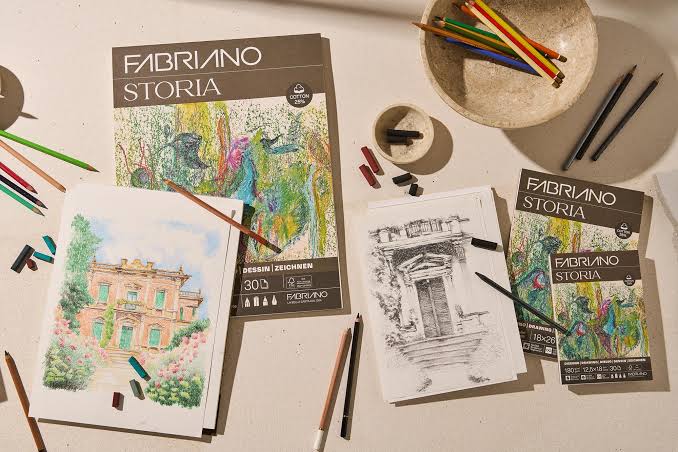 Fabriano Storia tekenpapier 24x32 cm 180 g/m2 25% katoen 30 vel