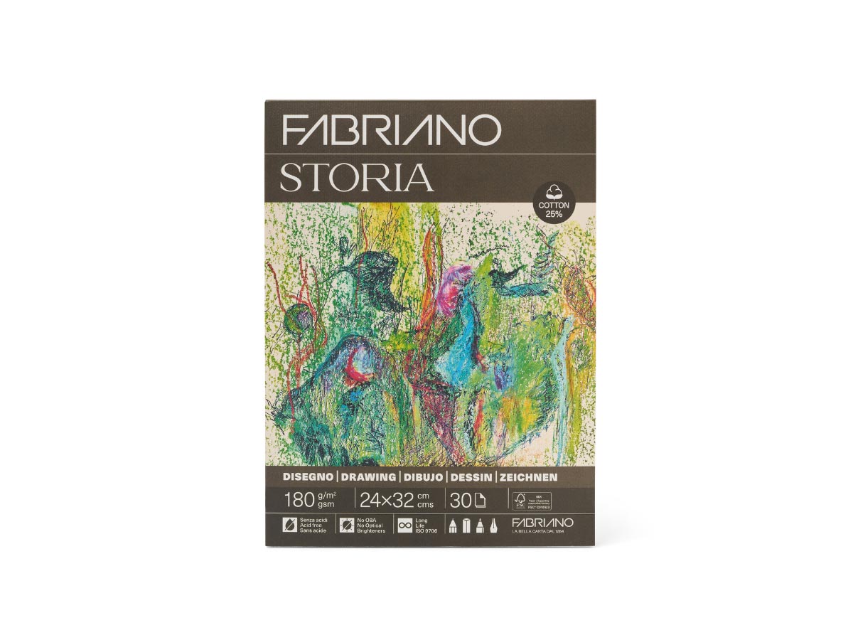 Fabriano Storia tekenpapier 24x32 cm 180 g/m2 25% katoen 30 vel