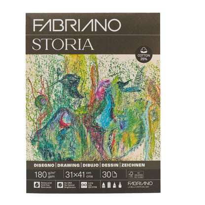Fabriano Storia tekenpapier 24x32 cm 180 g/m2 25% katoen 30 vel