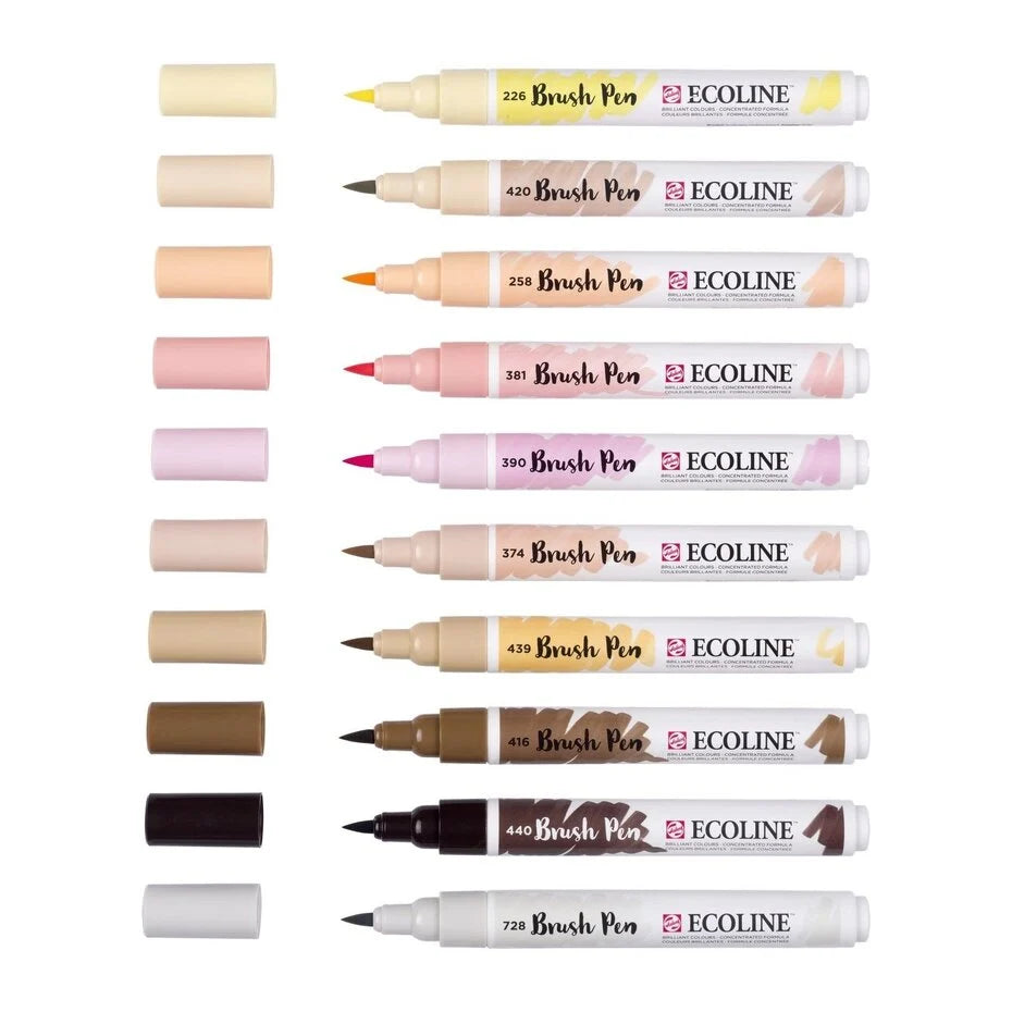Ecoline Brushpen set 10 Skin / portret