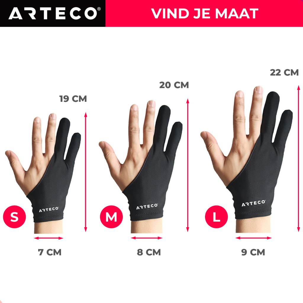 ARTECO Tekenhandschoen Maat L