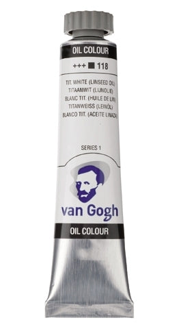 Titaanwit (Lijnolie)118 S1  Olieverf 20 ml. Van Gogh