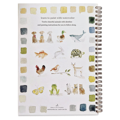 Aquarelverf werkboek - Dieren - emily lex studio watercolor workbook