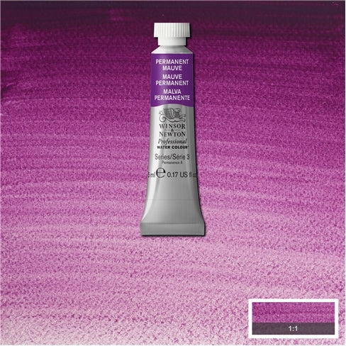 Permanent Mauve 5ml  491 S3 Artist's Aquarel Winsor & Newton