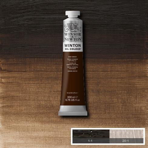 Raw Umber (35) 554  200 ml. Winton olieverf 